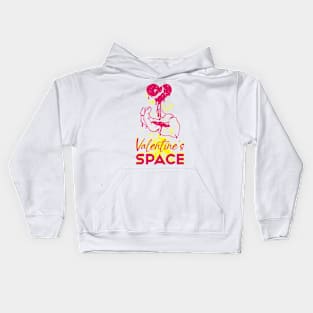 space valentine funny day for girls Kids Hoodie